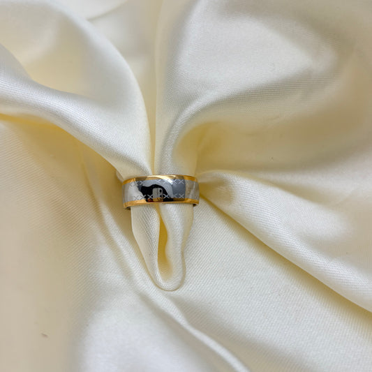 ANILLO PLATEADO Y DORADO
