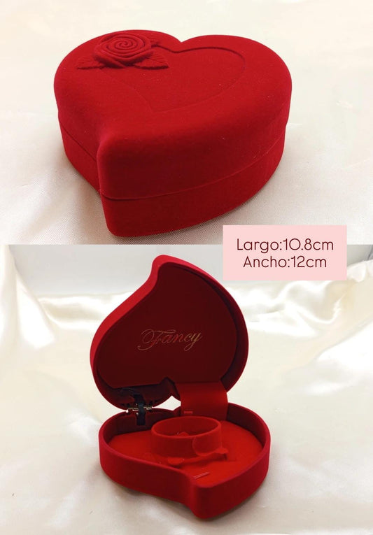 CAJA CORAZON GAMUZA
